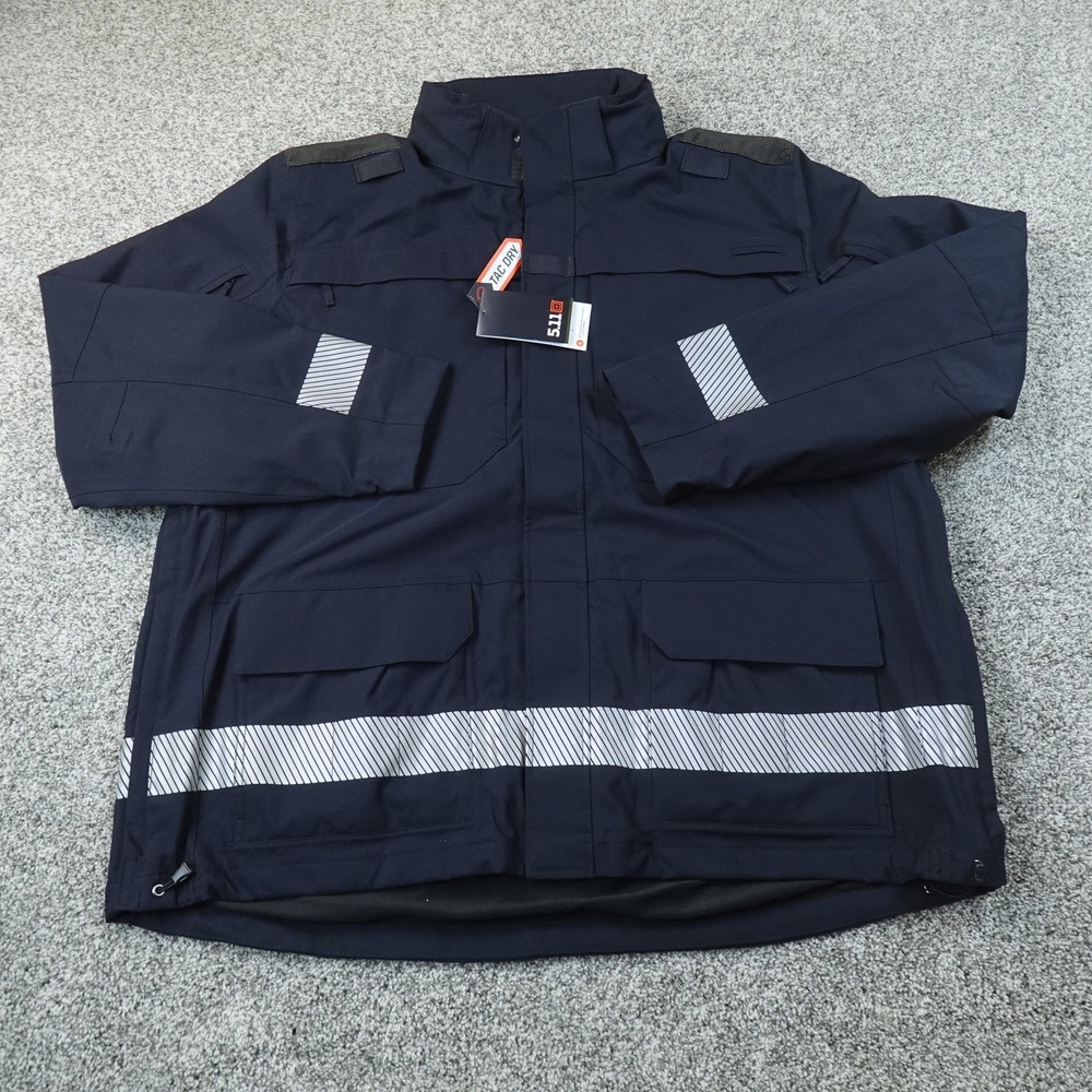 NEW 5.11 Tactical Jacket Mens 3XL Blue Responder Parka 2.0 Hi Vis Work Duty Coat